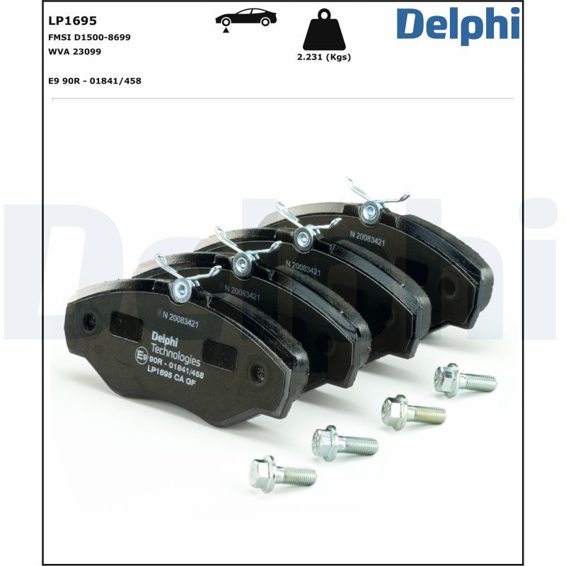 LP1695 Delphi Гальмівні колодки до дисків (з болтами)