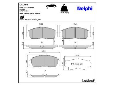 LP1704 Delphi Гальмівні колодки до дисків
