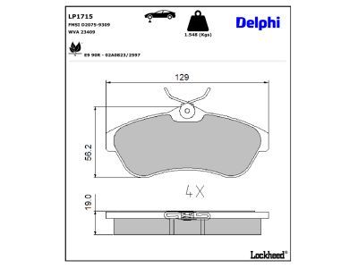 LP1715 Delphi Гальмівні колодки до дисків