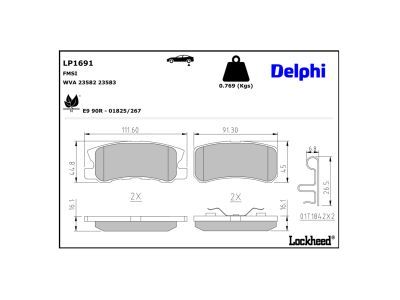 LP1718 Delphi Гальмівні колодки до дисків