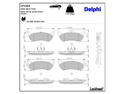 LP1718 Delphi Гальмівні колодки до дисків
