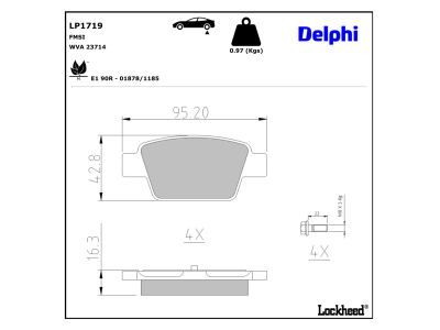 LP1719 Delphi Гальмівні колодки до дисків (з болтами)
