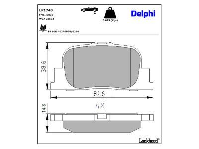 LP1740 Delphi Гальмівні колодки до дисків