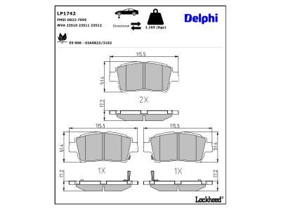 LP1742 Delphi Гальмівні колодки до дисків