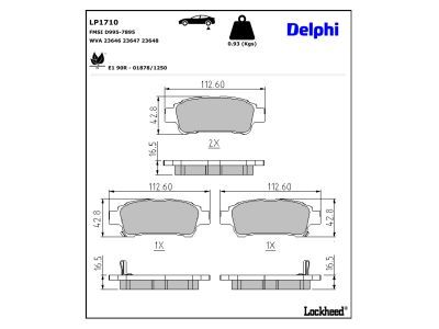 LP1745 Delphi Гальмівні колодки до дисків (з болтами)