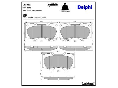 LP1782 Delphi Гальмівні колодки до дисків