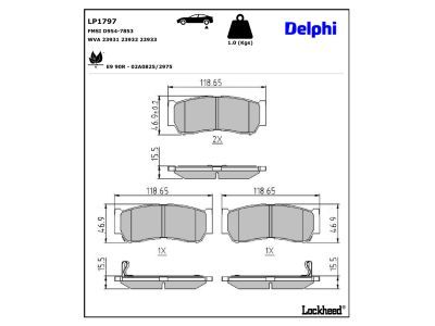 LP1797 Delphi Гальмівні колодки до дисків