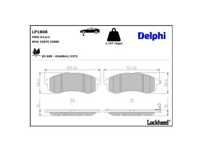 LP1808 Delphi Гальмівні колодки до дисків