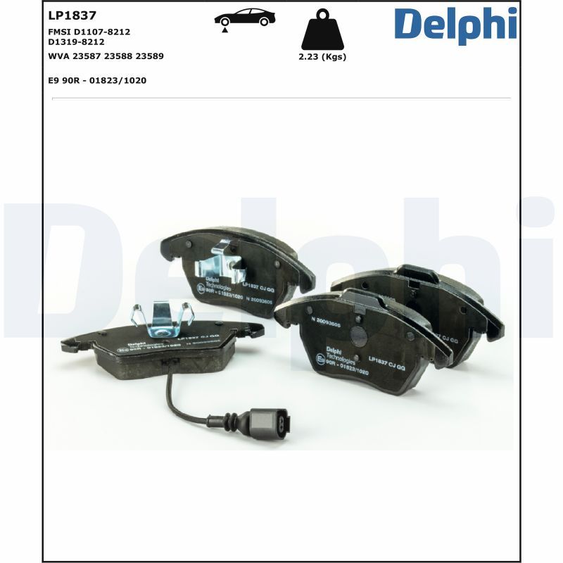 LP1837 Delphi Гальмівні колодки до дисків