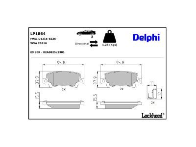 LP1864 Delphi Гальмівні колодки до дисків