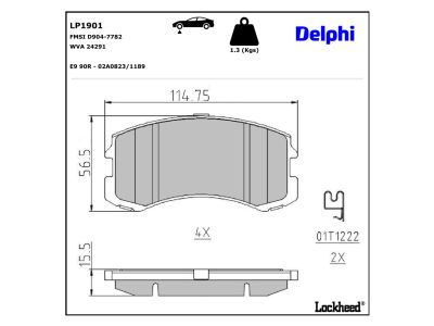 LP1901 Delphi Гальмівні колодки до дисків