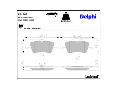 LP1943 Delphi Гальмівні колодки до дисків