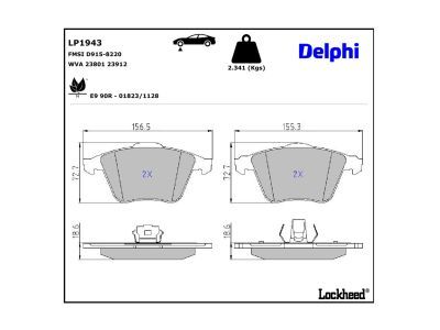 LP1943 Delphi Гальмівні колодки до дисків