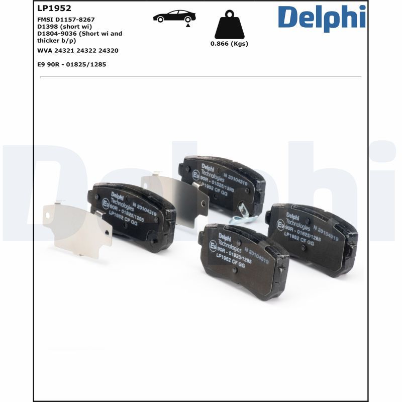 LP1952 Delphi Гальмівні колодки до дисків