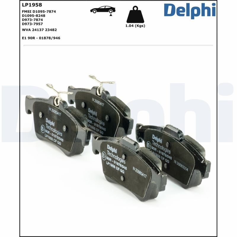 LP1958 Delphi Гальмівні колодки до дисків