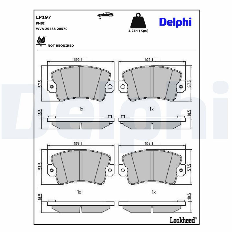 LP197 Delphi Гальмівні колодки до дисків