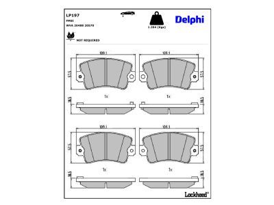 LP197 Delphi Гальмівні колодки до дисків