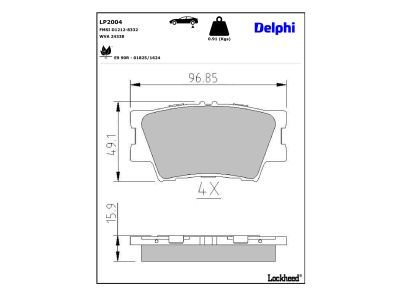 LP2004 Delphi Гальмівні колодки до дисків