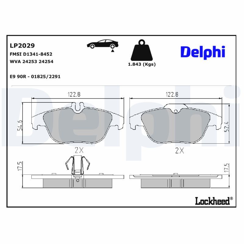 LP2029 Delphi Гальмівні колодки до дисків