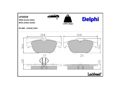 LP2029 Delphi Гальмівні колодки до дисків
