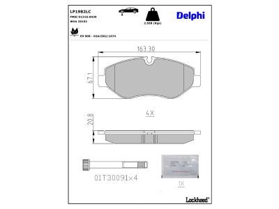 LP2048 Delphi Гальмівні колодки до дисків