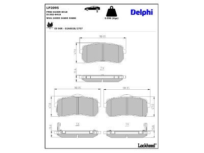 LP2095 Delphi Гальмівні колодки до дисків