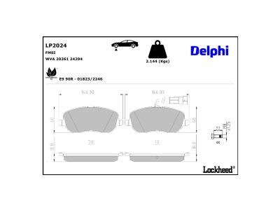 LP2104 Delphi Гальмівні колодки до дисків