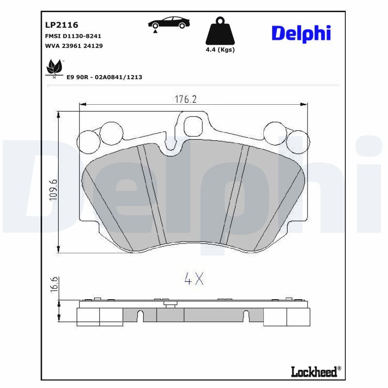 LP2116 Delphi Гальмівні колодки до дисків