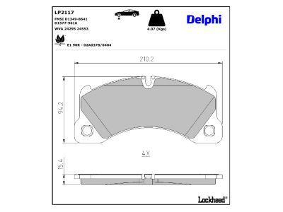 LP2117 Delphi Гальмівні колодки до дисків