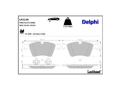LP2139 Delphi Гальмівні колодки до дисків