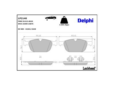 LP2140 Delphi Гальмівні колодки до дисків