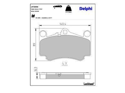 LP2143 Delphi Гальмівні колодки до дисків