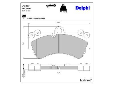 LP2144 Delphi Гальмівні колодки до дисків