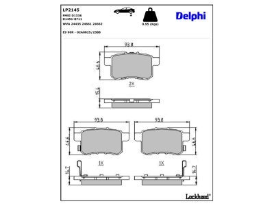 LP2145 Delphi Гальмівні колодки до дисків
