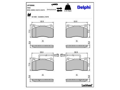LP2152 Delphi Гальмівні колодки до дисків