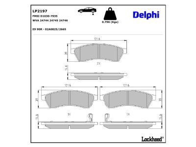 LP2197 Delphi Гальмівні колодки до дисків