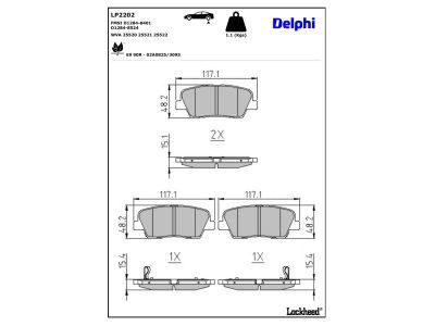 LP2202 Delphi Гальмівні колодки до дисків