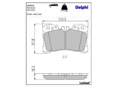 LP2213 Delphi Гальмівні колодки до дисків