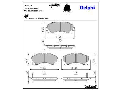 LP2229 Delphi Гальмівні колодки до дисків