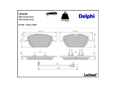 LP2239 Delphi Гальмівні колодки до дисків