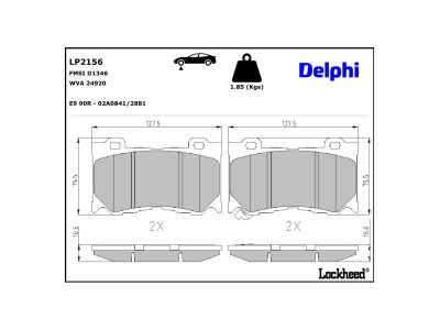 LP2257 Delphi Гальмівні колодки до дисків