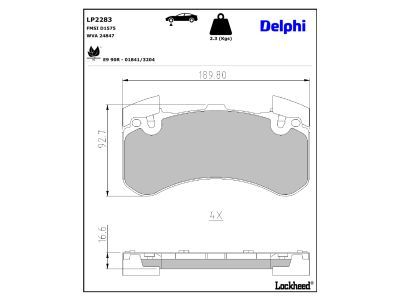 LP2283 Delphi Гальмівні колодки до дисків