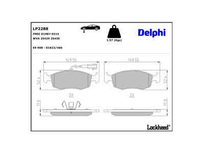 LP2288 Delphi Гальмівні колодки до дисків
