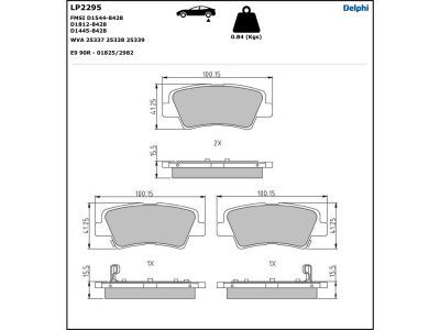 LP2295 Delphi Гальмівні колодки до дисків