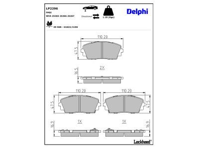 LP2296 Delphi Гальмівні колодки до дисків