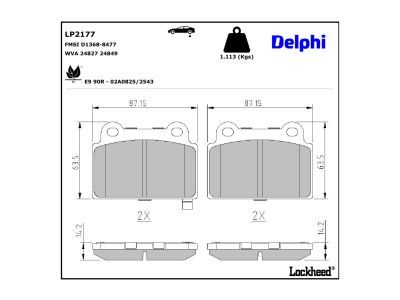LP2298 Delphi Гальмівні колодки до дисків