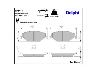LP2444 Delphi Гальмівні колодки до дисків