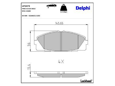 LP2473 Delphi Гальмівні колодки до дисків