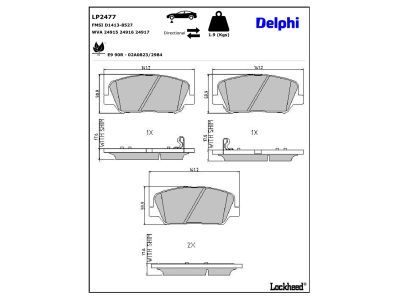 LP2477 Delphi Гальмівні колодки до дисків