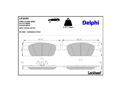 LP2495 Delphi Колодки гальмівні (передні) Ford Transit Connect II/Focus III 10-/Kuga II 12-